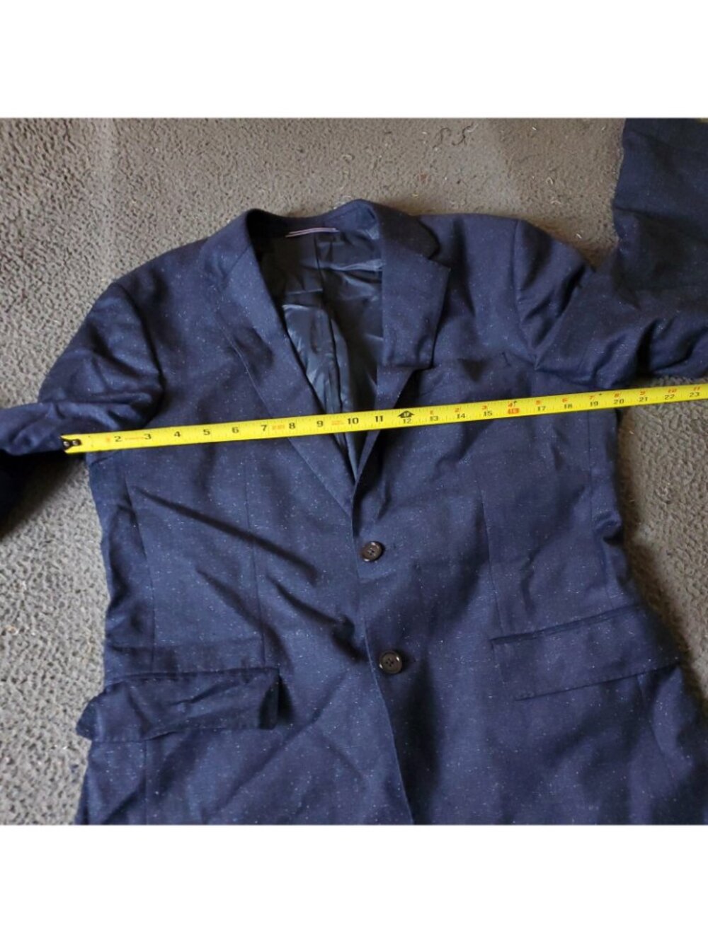 Tommy Hilfiger Silk Blend Blazer Mens 48 Blue Paulo Olivera Wool Suit Jacket - Picture 7 of 8